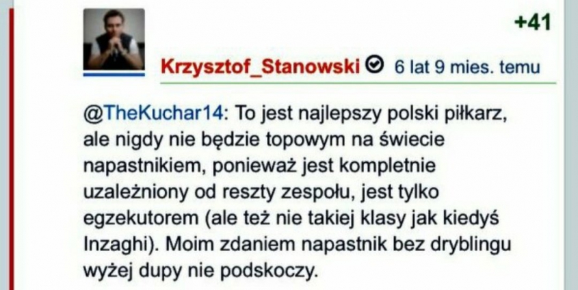 WPIS Krzysztofa Stanowskiego sprzed kilku lat na temat Roberta Lewandowskiego! :D